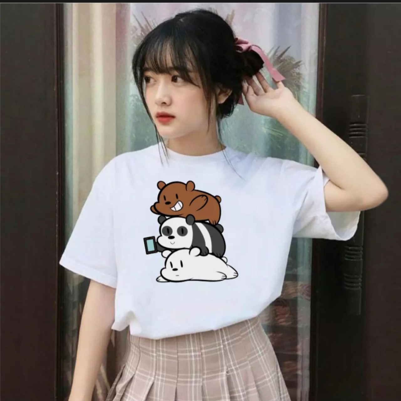 [HCM]Áo thun nữ cổ tròn form rộng thời trang