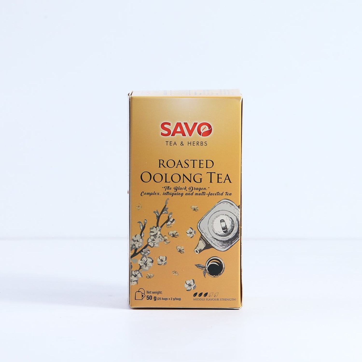 Trà oolong rang SAVO - Trà oolong túi lọc (25 gói x 2g)