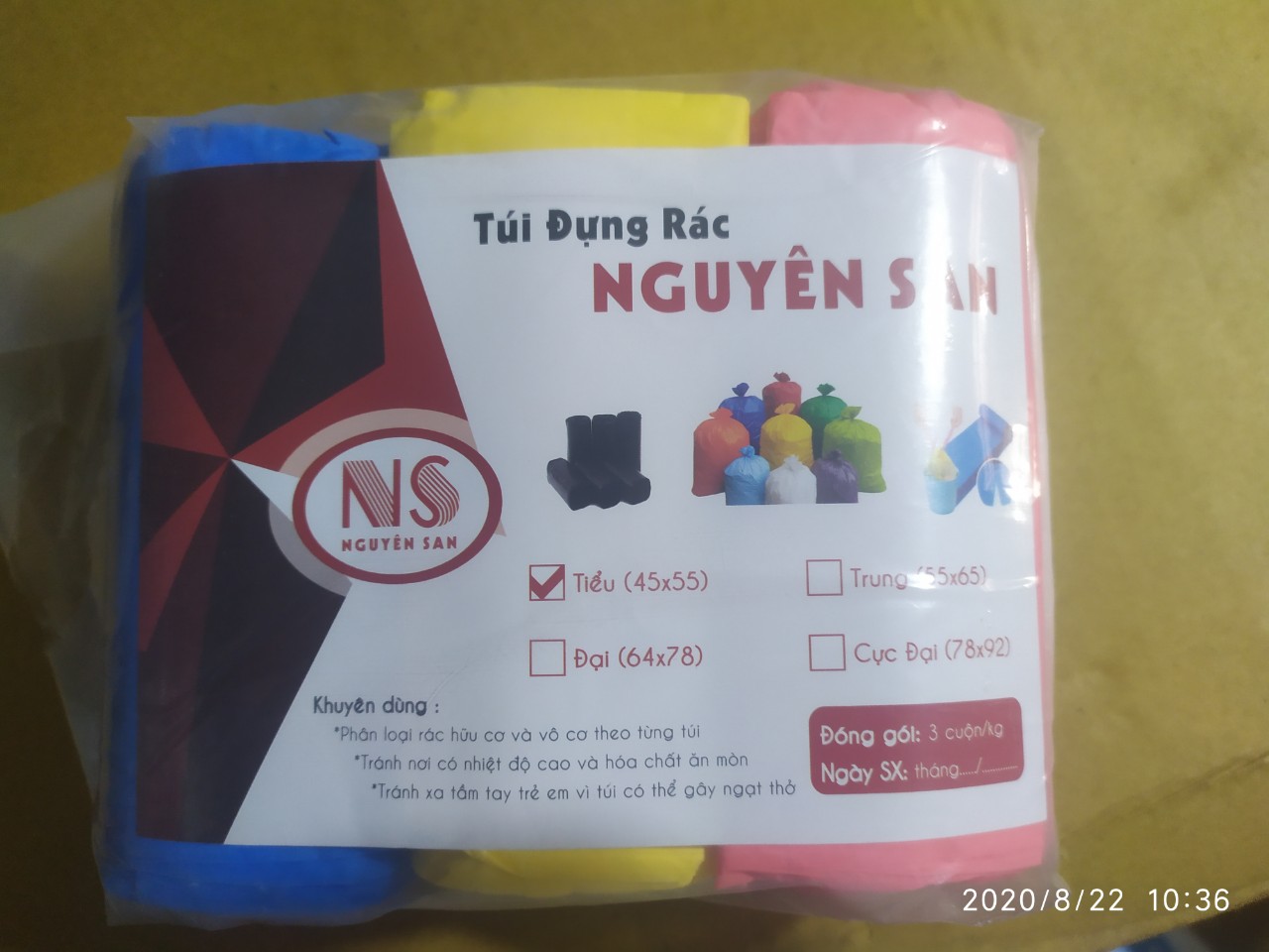 [HCM]1 Bịch 3 cuộn (1kg/bịch) bao rác3 màu3 size:đạitrung và tiểu.cực rẻcực dai bềnđẹp.