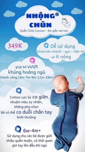 Nhộng chũn Cocoon chính hãng (size S-M-L)