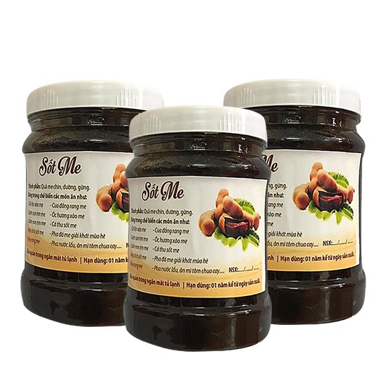 Combo 3 hũ sốt me đường phèn chua ngọt thần thánh