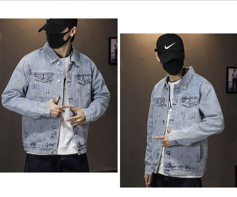 Áo khoác nam trơn cực đẹp vải dày mịn áo khoác bò áo khoác jeans áo khoác xanh áo khoác xám áo thun