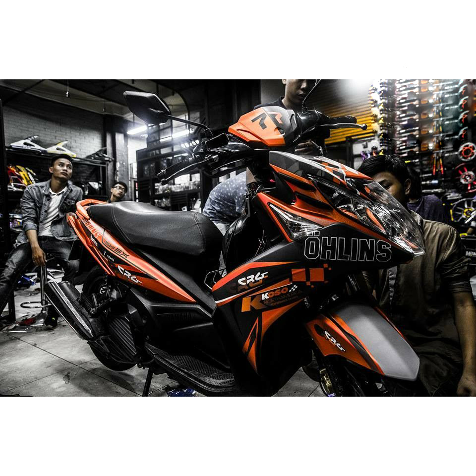 Tem trùm Nouvo SX cam đen - Độ dán team trùm decal xe máy Nouvo SX cam đen - Team trùm decal xe máy Nouvo SX rẻ đẹp và chất