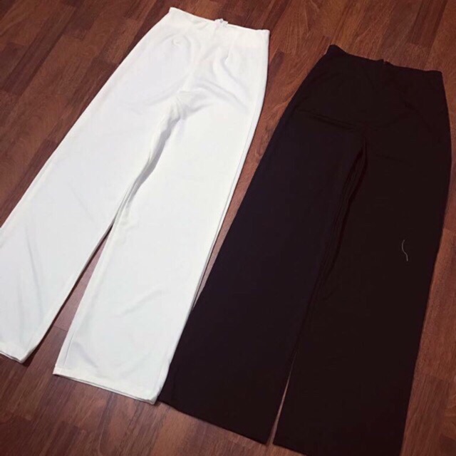 Quần culottes eo thon chất liệu tuyết mưa