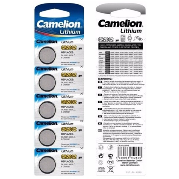 Bộ 5 Pin Cúc Camelion 3V CR2032