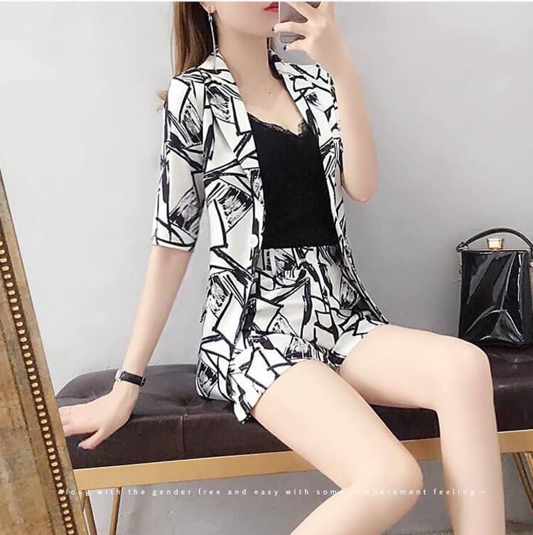 sét bộ vét in hoa cao cấp