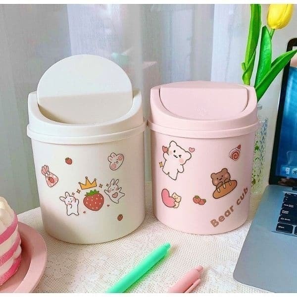Thùng rác mini để bàn tặng kèm sticer