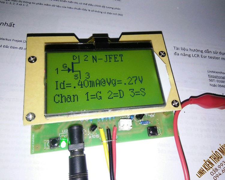 Máy test linh kiện đa năng LCR (đo tụ, trở, transitor, fet, cuộn cảm, diode…) LKTM-2017