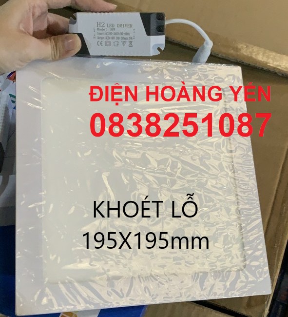 Đèn LED âm trần siêu mỏng vuông ánh sáng trắng 9w 12w 18w