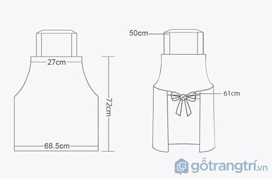 【Hàng Có Sẵn】Tạp dề nhà bếp kiểu dáng đẹp GHS-6321