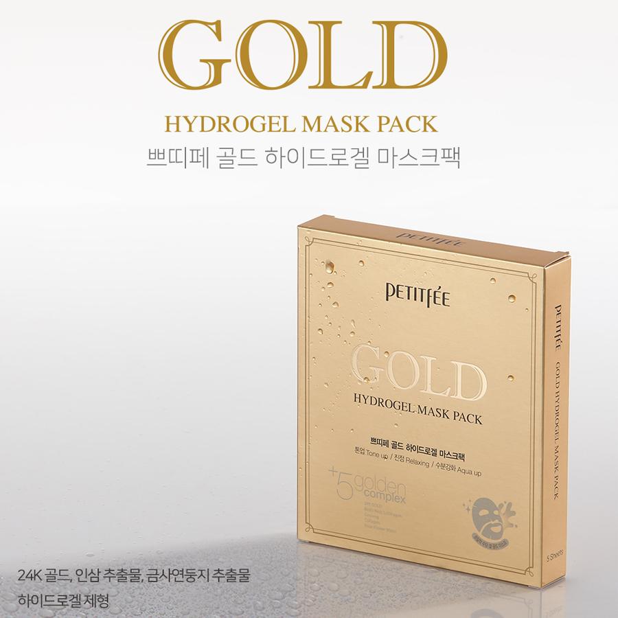 Mặt nạ mặt PETITFEE Gold Hydrogel Mask Pack (vàng 24K) (date: 30/09/2024)