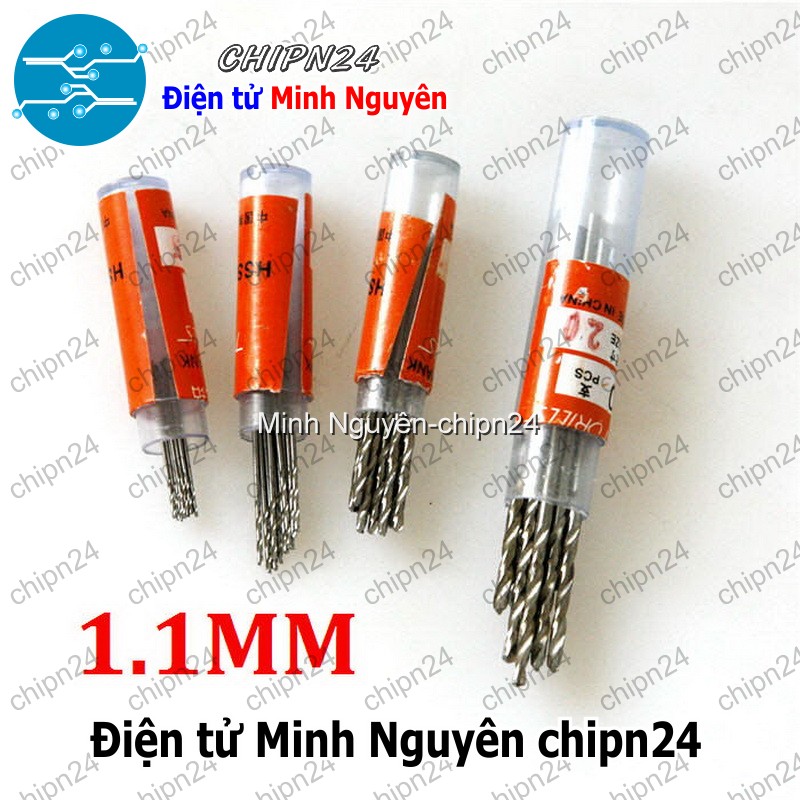 [5 cây] (K39) Mũi khoan 1.1mm (Mạch điện tử, PCB) - HH001442