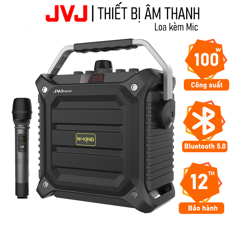 Loa Bluetooth Karaoke JVJ King K3H kèm mic không dây Công Suất Cực Lớn 100W, Loa Xách Tay Mini SIÊU BASS KHÔNG DÂY Loa Mini - Loa Vi Tinh - Loa May Tinh Loa bluetooth không dây chính hãng, Loa hát karaoke tại nhà Bảo hành 12 tháng 7 ngày đổi mới