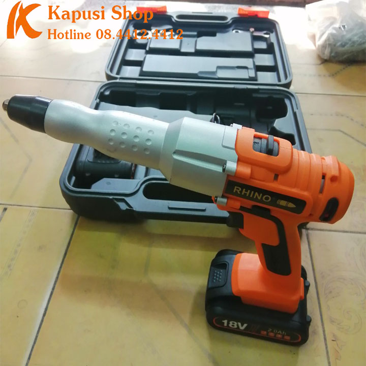 Máy rút rive, đinh tán sử dụng pin 18V