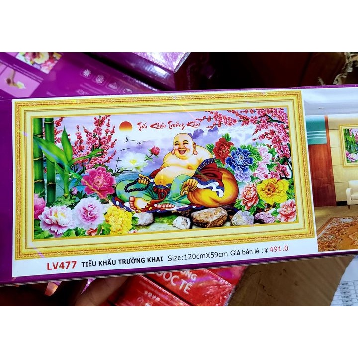 Tranh đính đá Phật Di Lặc Đá ABC cao cấp
