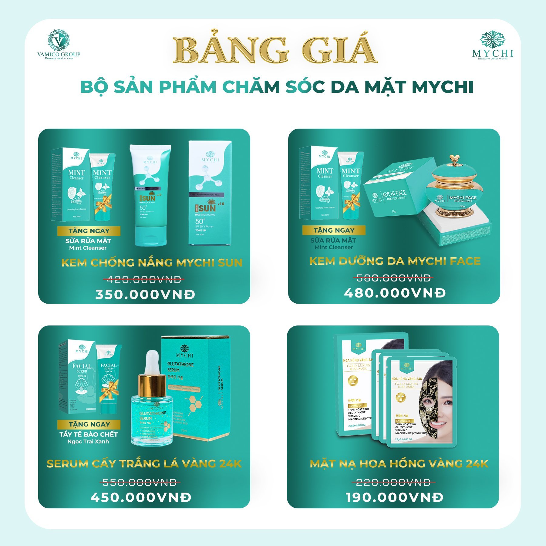 Kem Face Mychi (tặng sữa rửa mặt Mychi) - Kem dương da mặt