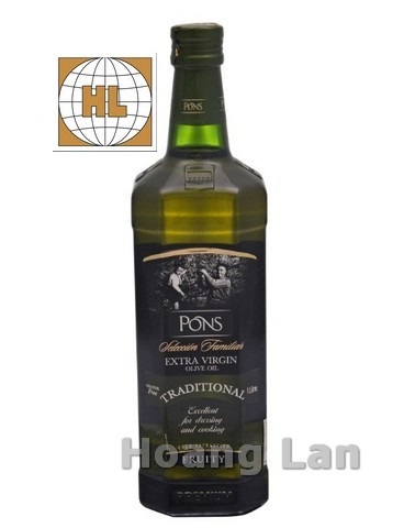 Dầu Olive Extra Virgin PONS 1L - Tây Ban Nha chai thủy tinh
