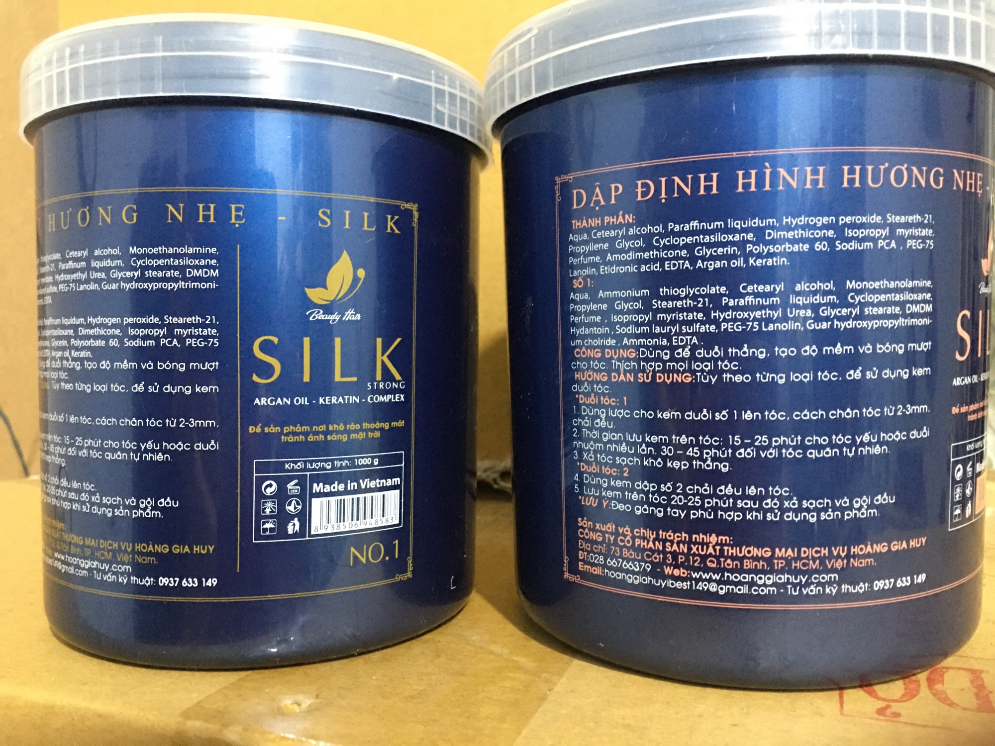 [HCM]Cặp thuốc duỗi tóc Silk cao cấp 1000ml*2