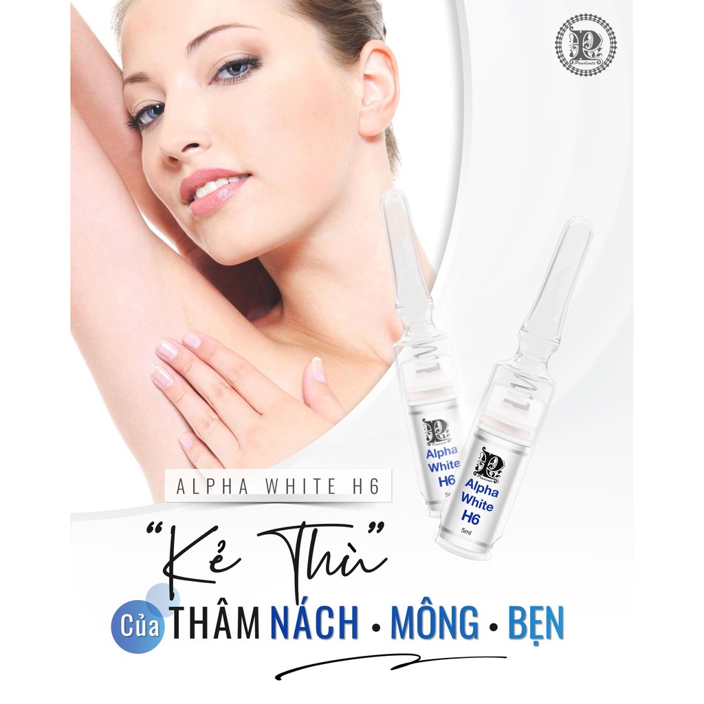 [HCM]Kem hỗ trợ Thâm Nám Nách Bẹn AlphaWhite H6 Từ Nuwhite Mibiti Prudente Professional Mỹ