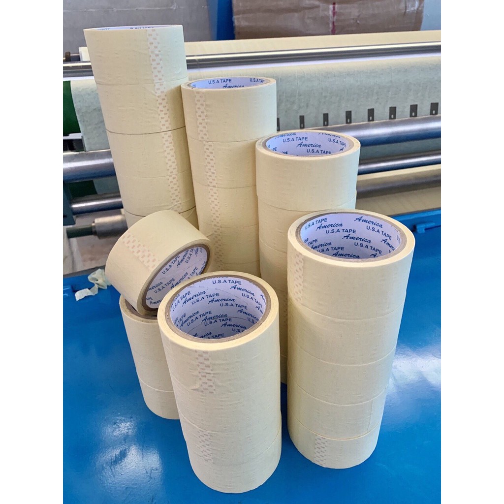 Combo 3 Cuộn băng keo giấy Cb3kg ( Loại bản 24mm và 48mm ) bám dính cực tốt hbr4