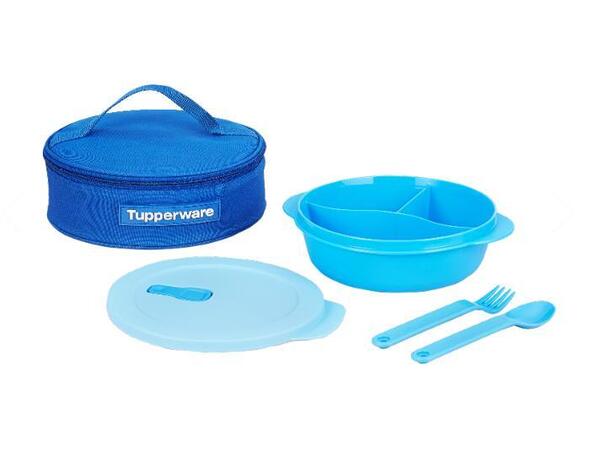 Bộ Hộp Cơm Chia Ngăn Tupperware Crystalwave Lunch Set (gồm túi xách, hộp cơm, muỗng nĩa)