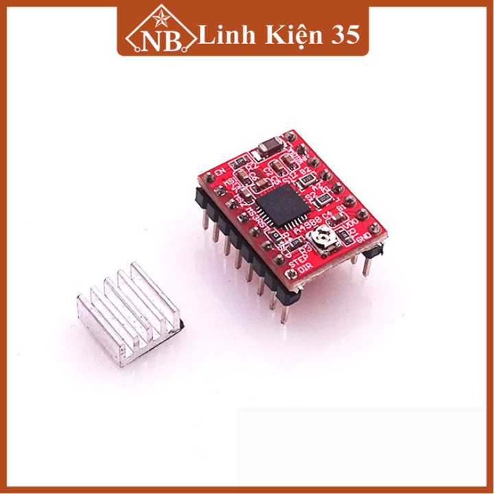 Combo Arduino Uno R3 dán + Shield Uno R3 + 4 Module A4988 V1