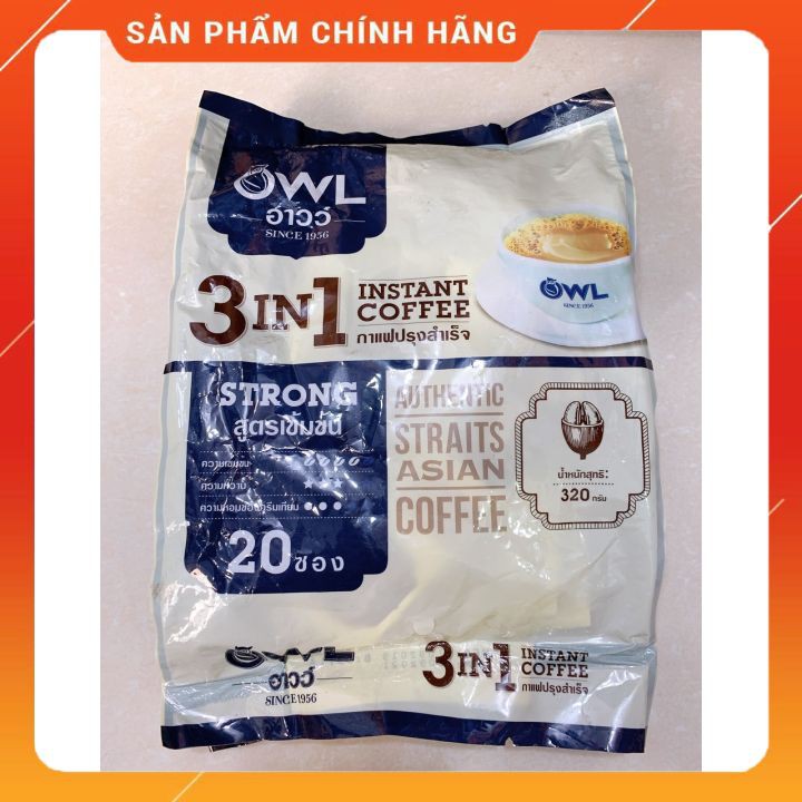 [HCM]CÀ PHÊ SỮA OWL 3in1 này nổi tiếng hàng Thái Lan