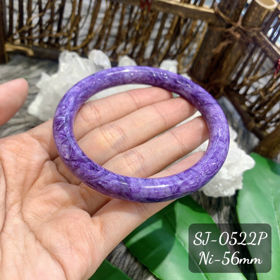 [HCM]Vòng Kiềng Tròn Mắt Rồng Màu Tím Mộng Mơ Size 54-56mm