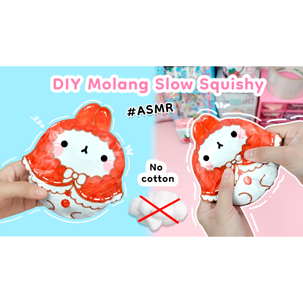 [QSN] Squishy thỏ Molang bằng giấy - bộ kit ( nửa tờA4 )( vui lòng đọc mô tả )