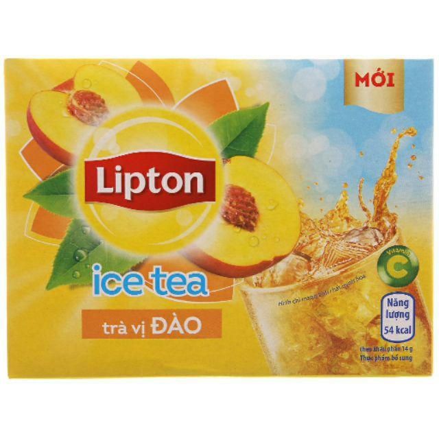 Trà Lipton Đào ice tea hòa tan hộp 16 gói x 14gr
