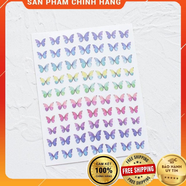 Stick bướm laze, stick bướm phản quang trang trí móng
