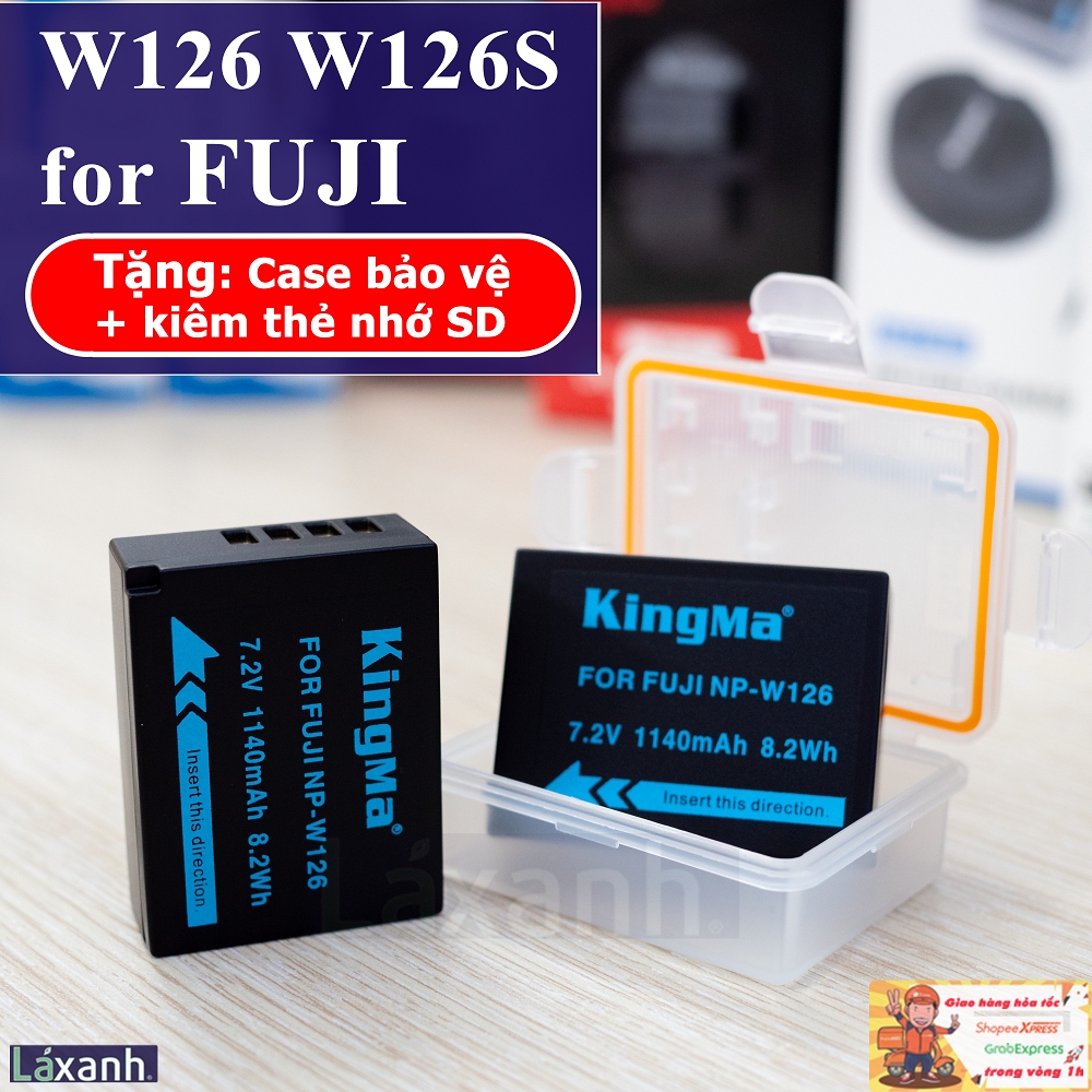 Fujifilm W126 W126s | Pin và Sạc máy ảnh Kingma Fujifilm XH1 XT1 XT2 XT3 XT10 XT20 XT30 X100V X100F XE1 XE2 XE2s XE3 XE4 XS10 XT100 XT200 XM1 XA1 XA10 XA2 XA3 XA5 XA7 X-Pro1 X-Pro2 X-Pro3 HS50 HS30 Fuji Fujifilm W126 W126s NP-W126 NP-W126S NP W126
