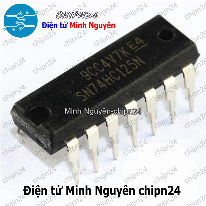 [2 con] (DIP) IC 74125 74HC125 DIP-14 (74HC125N) (IC Multivibrator đơn nhất) - HH000409