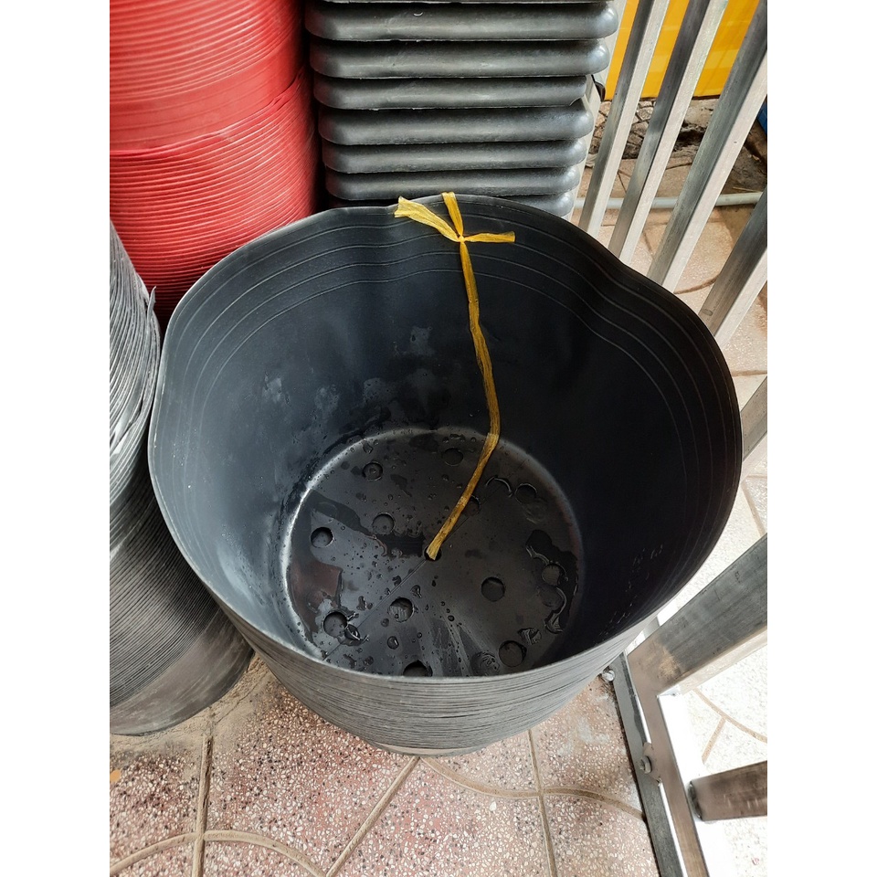 Chậu Nhựa Trồng Cây Đen & Đỏ (C3 - C16)