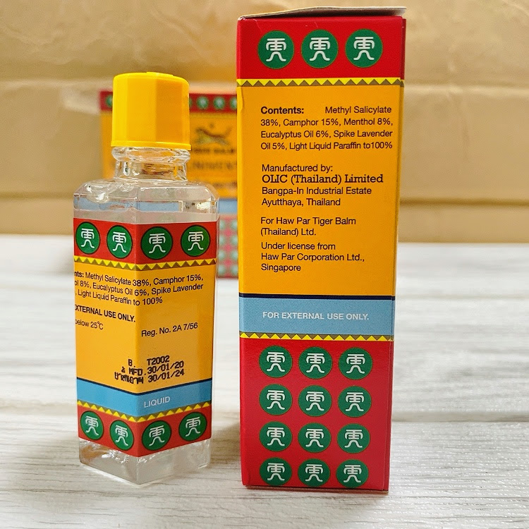 [HCM]Dầu Xoa Bóp Nhức Mõi Tiger Balm Liniment Thái Lan