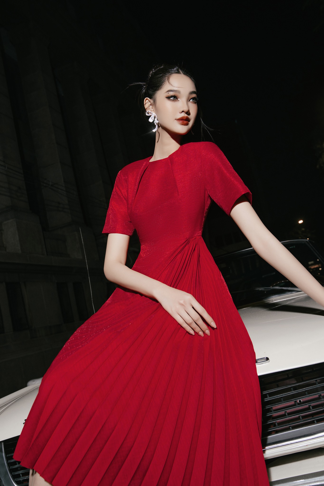 Voucher siêu sale 15% OLV - Đầm Lea Red Dress