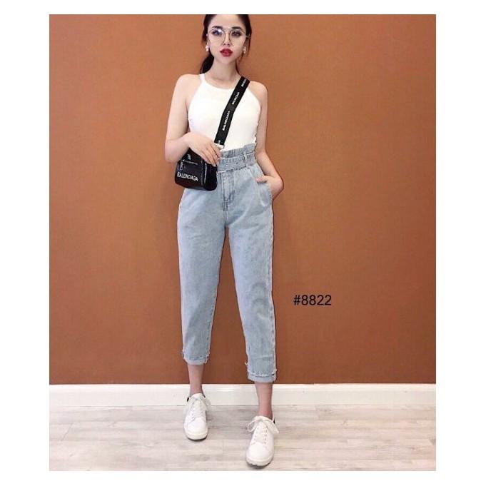 QUẦN JEAN NỮ BAGGY + DÂY LƯNG KIỂU TD3