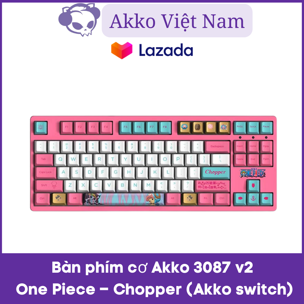 Bàn phím cơ Akko 3087 v2 One Piece – Chopper (Akko switch)