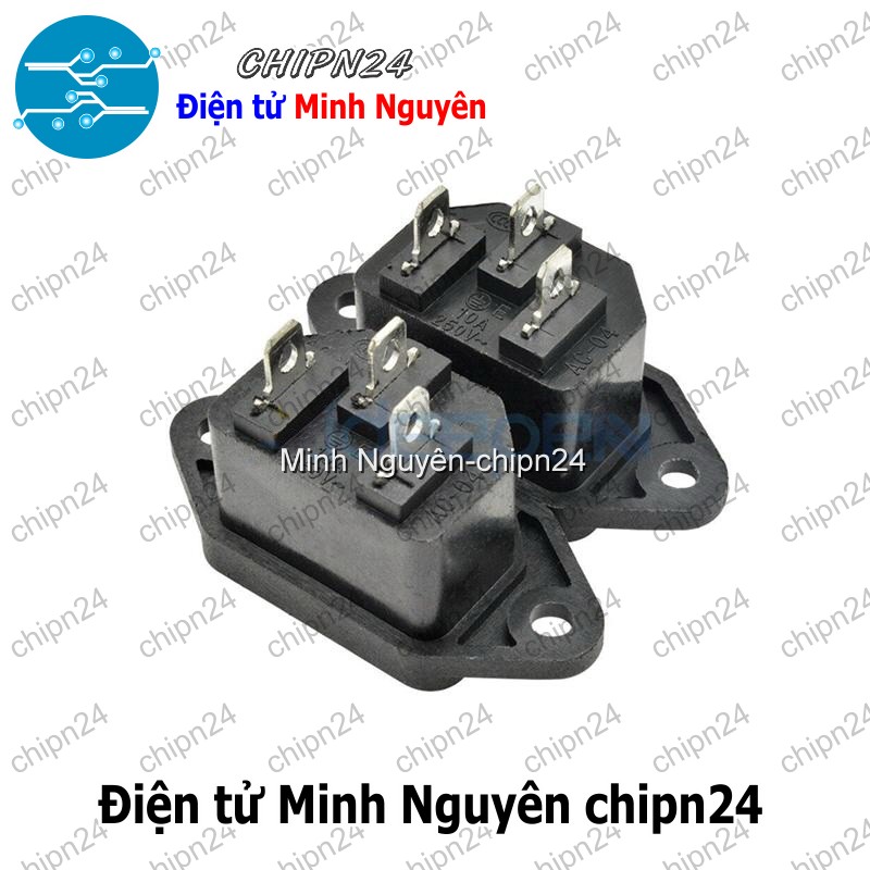[1 cái] (Q27) Jack nguồn AC-04 3 chân 10A 250V - HH005364