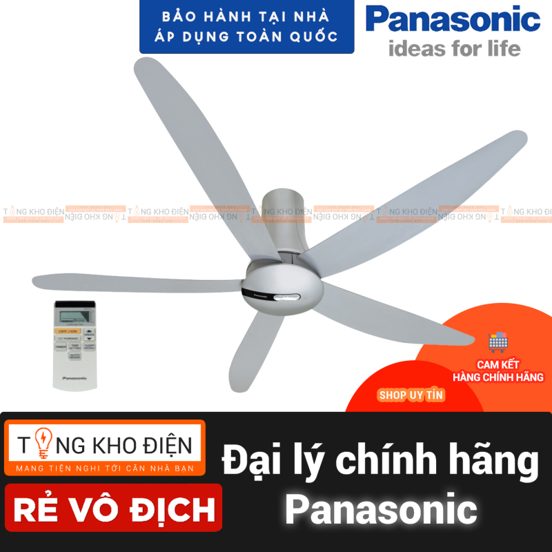 [Trả góp 0%]Quạt trần 5 cánh Panasonic F-60TAN, Cảm biến nhiệt độ Econavi