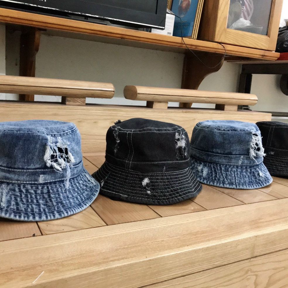 Nón bucket jean thêu - mũ vành cụp nam nữ thời trang trẻ
