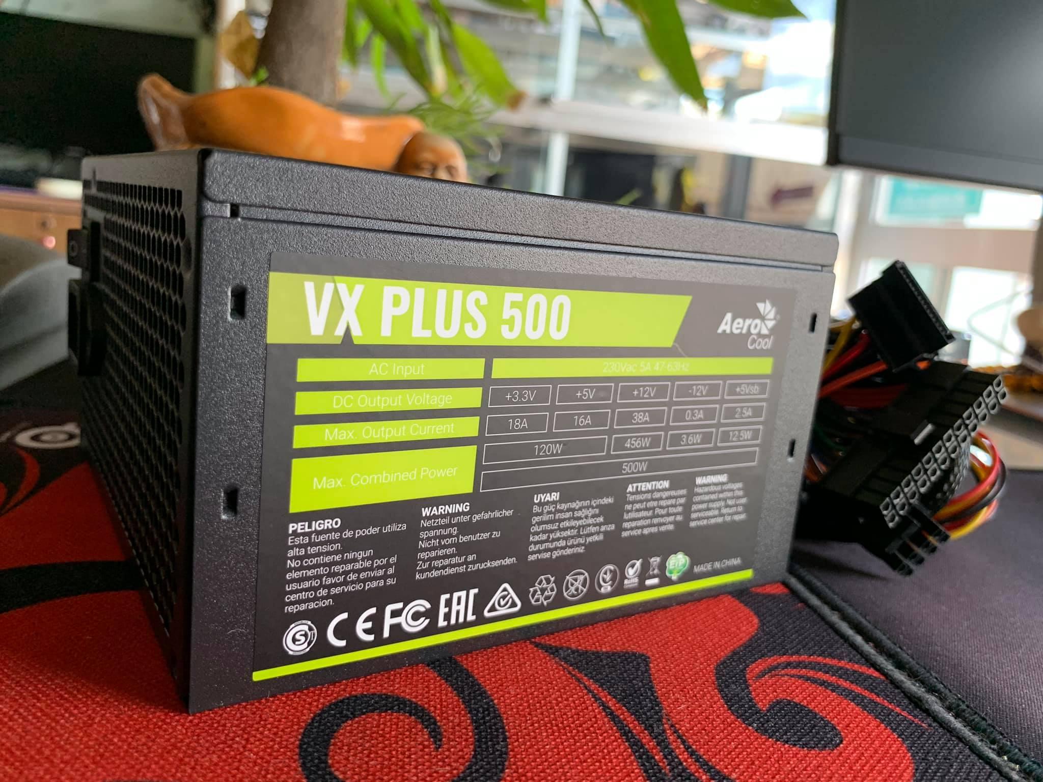 NGUỒN AEROCOOL VX PLUS 500W CÔNG SUẤT THỰC