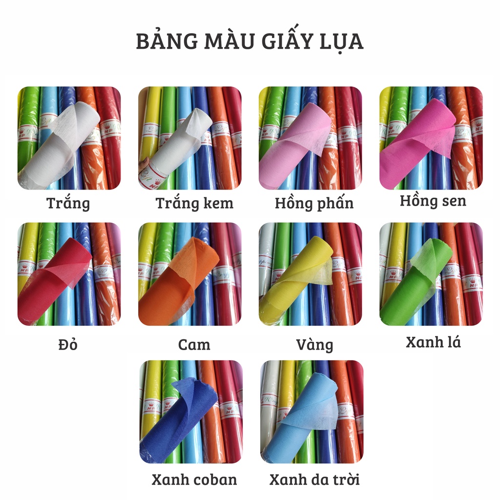 Cuộn giấy lụa, giấy vân long gói hoa