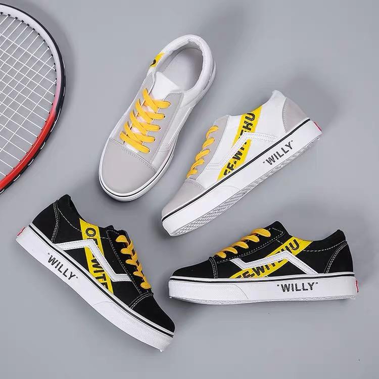(video that) Giầy nữ Vanz old skool OFF WiTE Sneaker vải Trăng Đen 2 (Grab Store)