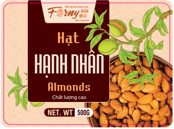 Hạt hạnh nhân Forny With Nuts gói 500g