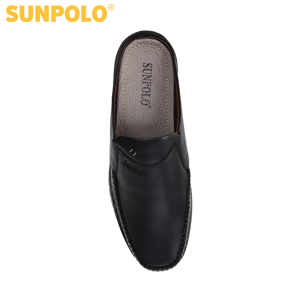 Dép Sapo nam da bò SUNPOLO SPO293 (Đen, Nâu)