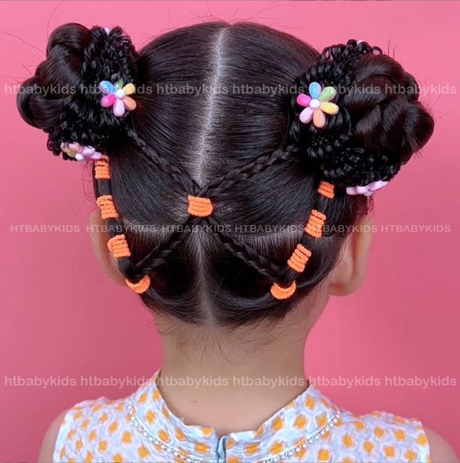 Set 2 Dây Buộc Tóc Giả Búi Tóc Natra Cho Bé