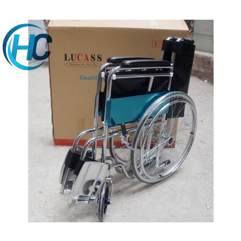 Xe Lăn Tay Vải Da Simili Lucass X-9(Xe lăn Lucass X9) (Tiêu Chuẩn Mỹ)