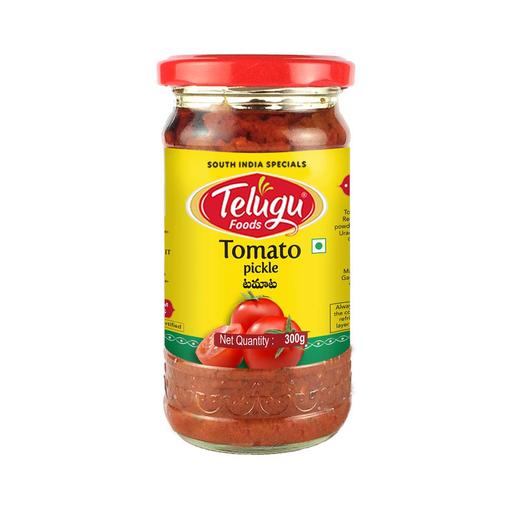 [Hcm]Telugu Pickle (Mango/Lime/Red Chili/Mixed Vegetables, Tomato, Green Chili) - Indian Sauce with Various Flavors 300g