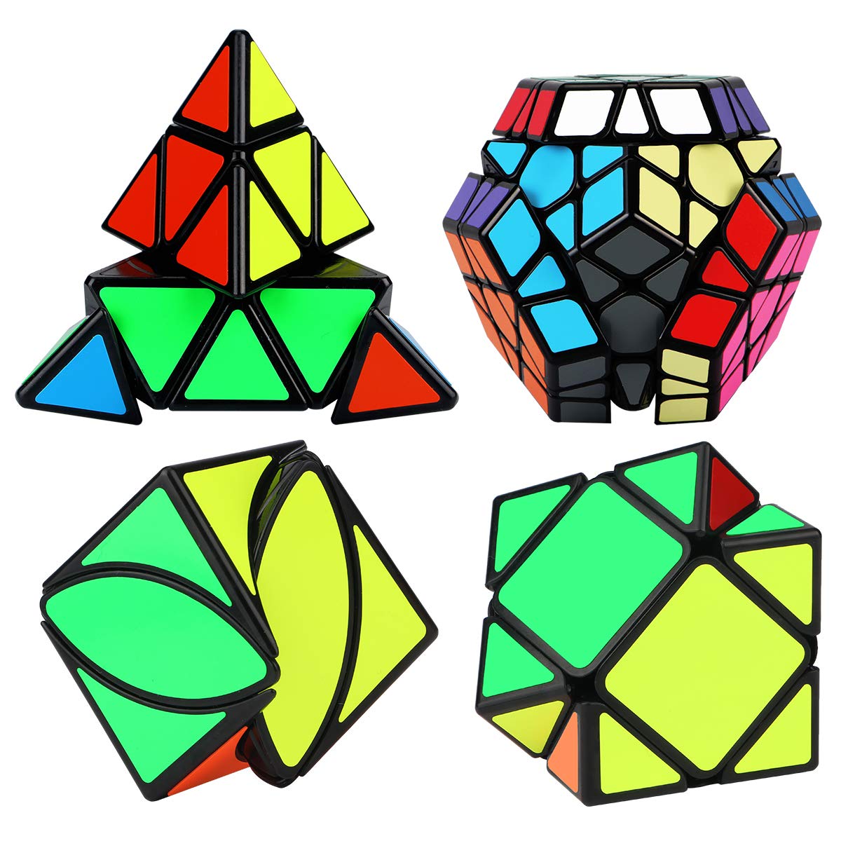 Combo 4 Rubik Biến Thể QiYi Gift Box Mastermorphix Pyraminx Megaminx Skewb Ivy cube